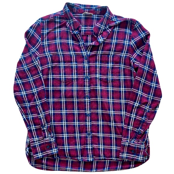 Woolrich Red and Blue Flannel Shirt Womens Medium - Picture 1 of 8